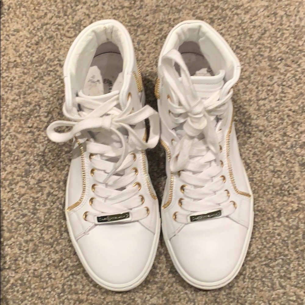 white high top sneakers